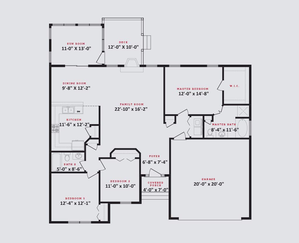 Caroline Floor Plan - 3 Bed/2 Bath | Tomorrow's Homes1024 x 834
