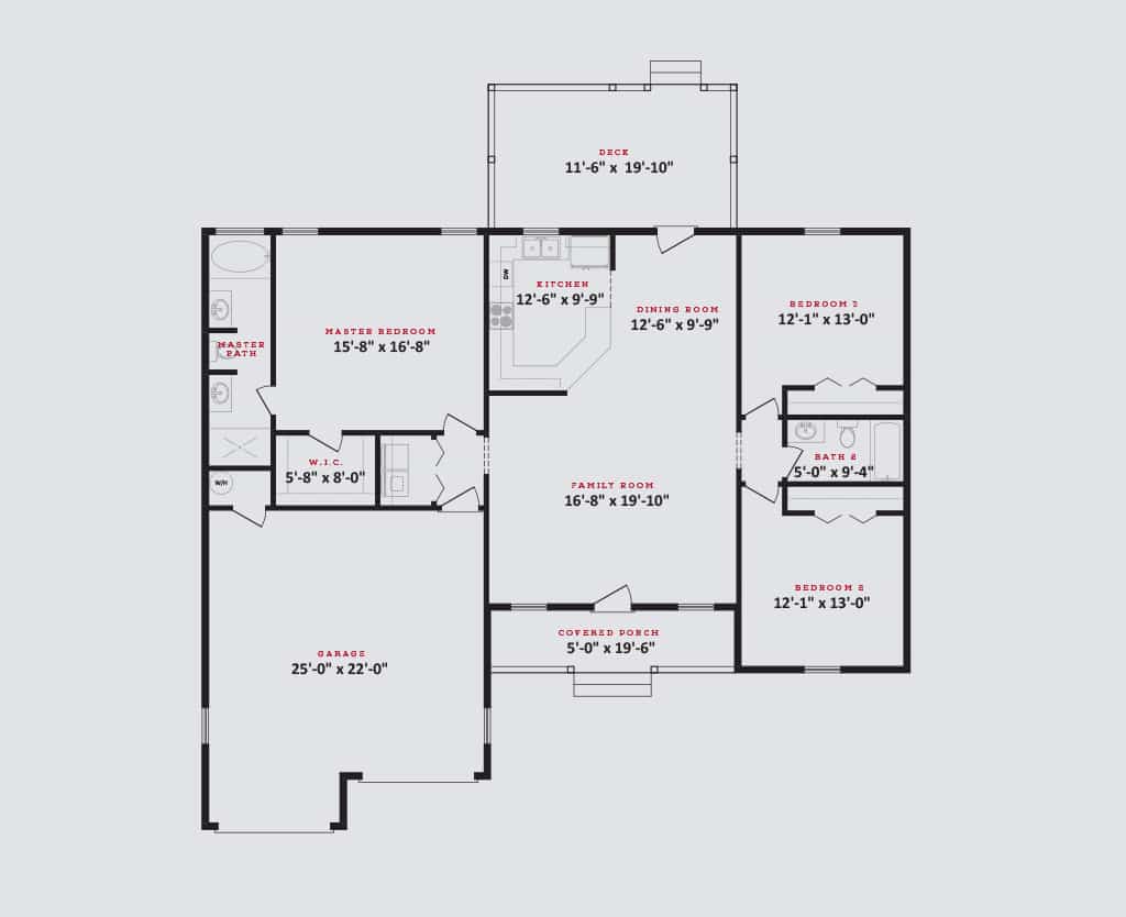 Floor Plan 3 Bed/2 Bath Tomorrow's Homes