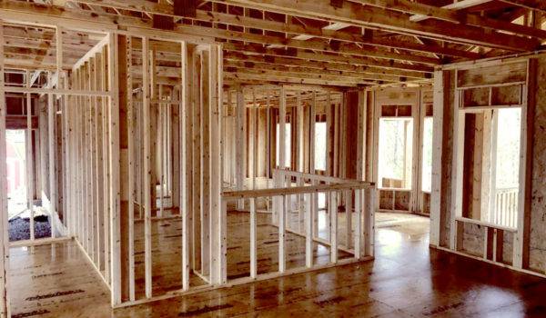 Interior Home During Framing Phase